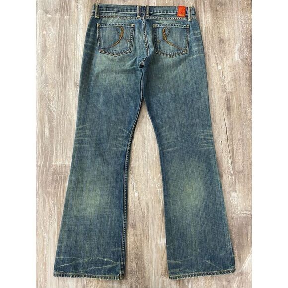 !IT Jeans Flared Mid Rise Distressed Women’s Junior’s Size 9/10 - Picture 4 of 7